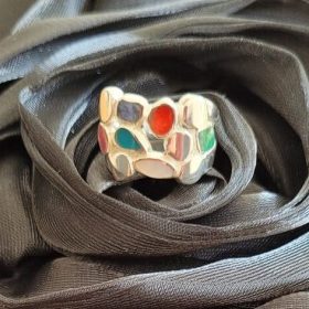 Bagues en argent pierres couleurs